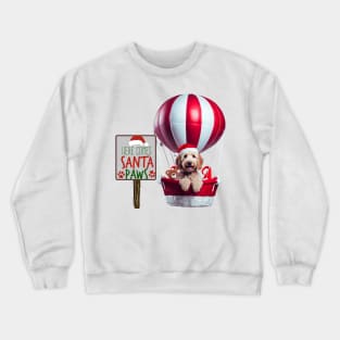 Here Comes Santa Paws in Hot Air Balloon Crewneck Sweatshirt